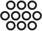 YINETTECH 10pcs Pressure Washer O-Rings Rubber High Pressure Washer Quick Plug O Ring 5mm ID x 8.5mm OD Replacement Compatible with Mac Allister