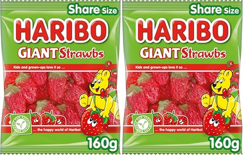 HARIBO GIANT STRAWBS (Pack of 2)