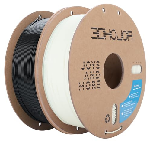 3DHoJor PLA+ Filament 1.75mm Schwarz+Weiß 2KG 3D Drucker Filament PLA Plus | 1KG/Spule PLA Pro, Hohe Zähigkeit, Hohe Schlagfestigkeit, Stärker und Belastbar, mit hoher Maßgenauigkeit ±0,02mm