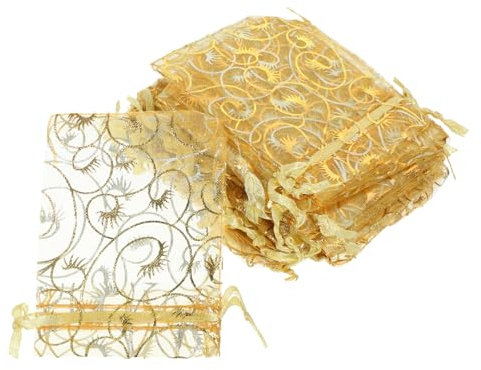 Healeved 100St kleine Geschenktüte Mini-Mesh-Taschen Netzbeutel für Geschenke pralinen tütchen kordelzug Organza-Geschenktüten Schmuckbeutel Taschen Wimper Geschenktasche Garnbeutel