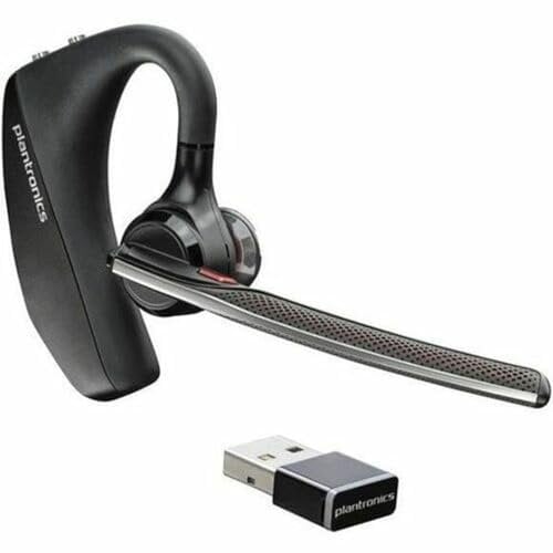 Plantronics Bluetooth-Mono-Headset 'Voyager 5200 Office', WindSmart-Technologie, Adaptive Mikrofone, IPX4, Taste für Sprachsteuerung, NFC, Ladestation mit USB-A, Schwarz, One Size