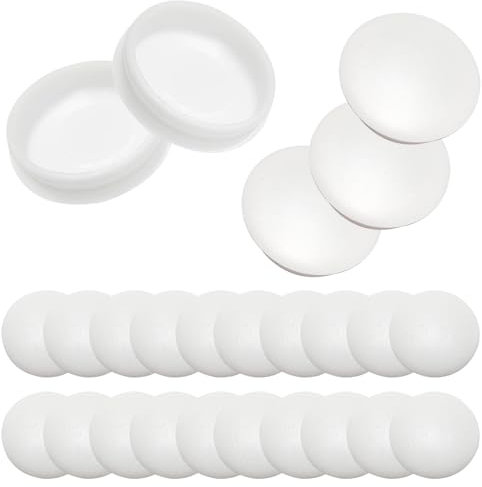 Qrity 25 Stück Weißer Blindstopfen, Lochstopfen Kunststoff, Abdeckkappen für Möbel, Bohrloch Abdeckkappen, Bohrlochkappen, 16MM