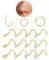 FIOROYAL 18G Nasenpiercing Ring und 20G Nasenpiercing Stecker,Helix Piercings Chirurgenstahl,Clicker Nose Ring,2/2,5/3mm Kugel CZ Spirale Nasenstecker Set,Nostril Piercing Schmuck Gold
