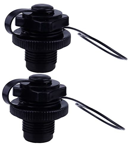 MUSISALY 2 Pièces soupape d'air de Kayak Piscine Moteur Accessoires pour Kayaks gonflables Matelas Gonflable Inflatable Mattress soupape à air pour Bateau Chapeau d'air Gonflable PVC Black