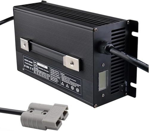 Chargeur De Batterie De Voiturette De Golf 12V/24V/36V/48V/60V/72V Chargeurs De Batterie De 1500W Chariot Élévateur Convient Au caravane,camping-car,Chargement des Batteries Au Plomb(12V 45A,Plug 50A)