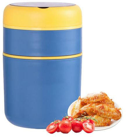 Ungtyb Thermo-Lunchbox aus doppelwandigem Glas, Warmhaltebehälter aus Edelstahl, kompakter Thermo-Lebensmittelbehälter mit 710 ml, sicherer Thermo-Lunchbehälter