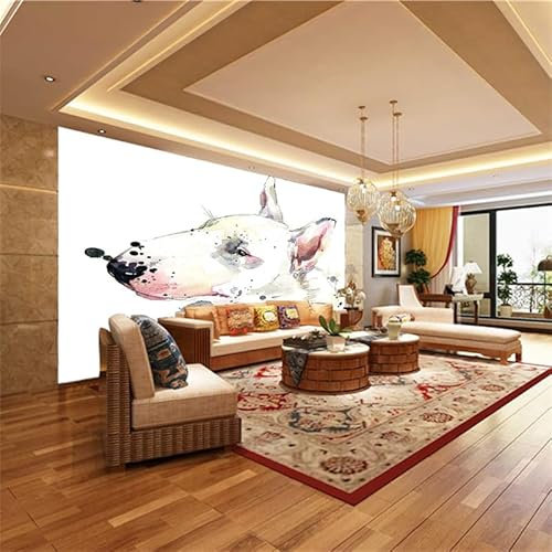 GOKSEL Wall Murals 3D Wallpaper Dog Size:W150CMxH105CM Background Walls 3D Wall Mural Living Room Sofa Tv Wall Bedroom Wallpaper