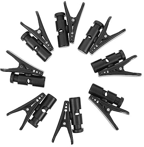 NULYLU Earphone Wire Organizers 8pcs Headphone Cable Wrappers Headset Clips Flexible Cord Clips Black Easy Installation for Vertical Horizontal Use