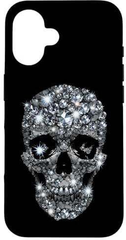 Hülle für iPhone 16 Totenkopf Made in Diamonds - Grafikdesign