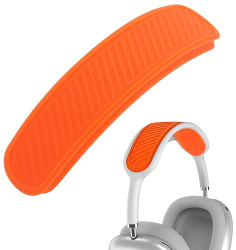 Silikon-Kopfbandabdeckung, Ersatz-Kopfbandkissen, waschbar, kompatibel mit Apple AirPods Max Kopfhörern, weich und bequem (Orange)