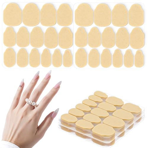 600 Pcs False Nail Jelly Glue for Press on, Transparent Breathable Nail Sticker, Double Sided Bonding Adhesive Nails Tabs, 15 Sizes, 0.3mm Ultra Thin DIY Manicure Nails Art Decoration