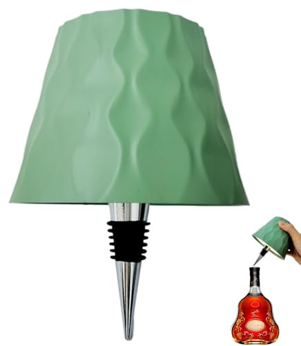 Generico Lampada per Bottiglia, Lampada per Bottiglia Senza Fili Lampade da Tavolo a Bottiglia Ricaricabile con Controllo Tattile, 3 Colori Dimmerabili per Casa, Bar e Ristoranti (Verde)