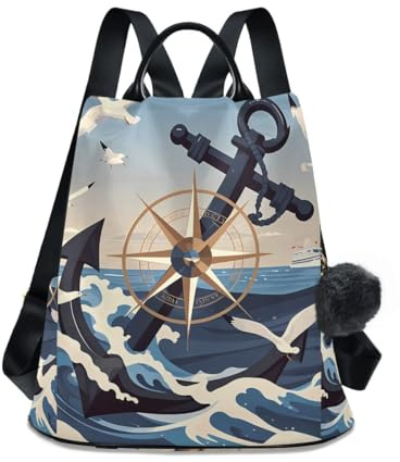 Nexawaveo Damen-Rucksack, Geldbörse, Diebstahlschutz, Reiserucksack, modischer Rucksack für Wandern, Camping