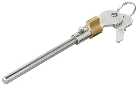MULTIBROS Serrure à Douille pour AL-KO AKS1300 - Antivol Remorque | Laiton robuste, Ø 11,5 x 97,5 mm - 2 clés incluses - Compatible embrayage de sécurité AKS 1300