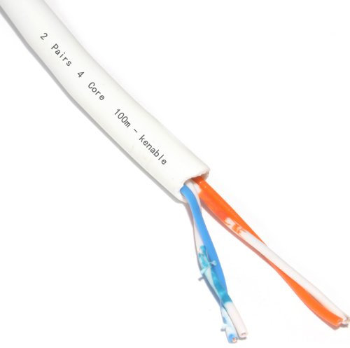 kenable Telephone Phone Wire 100m Cable Reel 2 Pair 4 Core [100 metres]