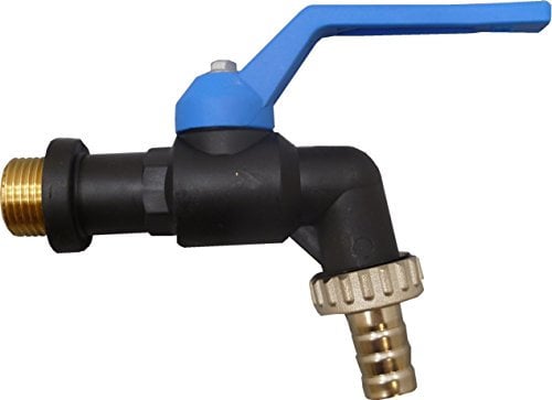 S&M 174049 Grifo Exterior Esfera Antihielo 1/2 con Rosca estándar de 3/4 para Manguera, Negro/Azul