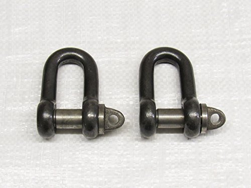 X2 1 Ton Self Colour Small Dee Shackles with 16MM Screw Pin to BS3032