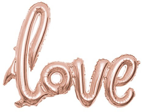 Lukis Love Buchstaben Ballons für Hochzeit Dekoration Folienballon Luftballon 108x65.5cm Champagne