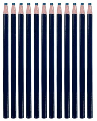 Pack of 12 Janrax Blue Chinagraph Pencils by Janrax - Peel Off China Markers