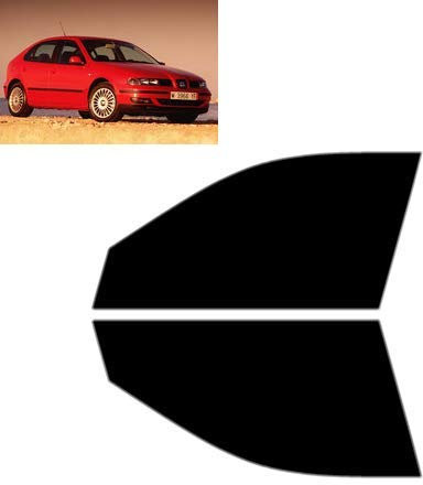 Passgenaue Tönungsfolie für-Seat Leon 5-Türen 2000-2005 - Vordere Seitenscheiben (05% Tiefschwarz)