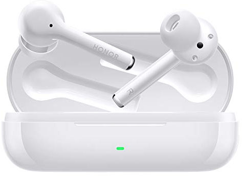 HONOR Magic Earbuds-Hybrid-Kopfhörer Bluetooth 5.0, Technologie aktive Geräuschunterdrückung, Berührungssensor, leistungsstarke Bässe, Bluetooth 5.0 (Weiß)