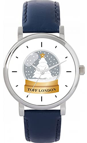 Toff London Weihnachten Schneekugel Uhr Damen 38mm Gehäuse 3atm wasserdicht Custom Designed Quarzwerk Luxus Luxus