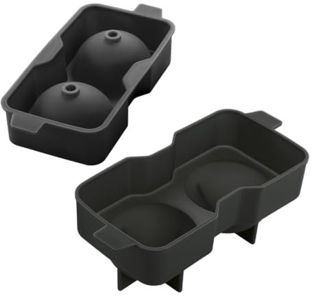 Metaltex Eiswürfelformer Silikon 2 Eiskugeln – 6cm, spülmaschinengeeignet