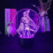 3d Anime gen1shin Nachtlicht Bunte Fernbedienung Touch LED Illusion Licht Kinderzimmer Dekor Umgebungslicht Weihnachten oder Geburtstagsgeschenk-7 farbe keine fernbedienung