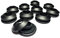 AWAPRO Ösen Set - 20 Stück schwarz für Planen rostfrei 28x28x12 mm Kunststoffösen für Abdeckplane Poolplane
