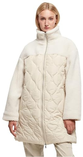 Urban Classics Damen Ladies Oversized Sherpa Quilted Coat softseagrass/whitesand, XXL