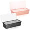 2 Pcs Cutlery Storage Containers with Lids, Cutlery Drawer Organiser with Lid, Silverware Holder for Kitchen Countertop and Drawer