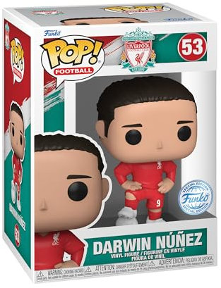 Funko POP! Soccer: Liverpool FC - Darwin Nunez - Vinyl-Sammelfigur - Geschenkidee - Offizielle Handelswaren - Spielzeug Für Kinder Und Erwachsene - Sports Fans - Modellfigur Für Sammler Und Display