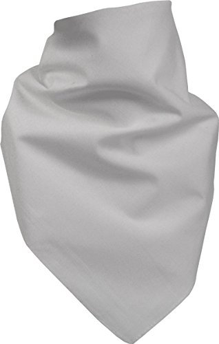 Harrys-Collection Unisex Bandana Uni Farben 100% Baumwolle! 52 X 52 cm, Farbe:uni weiss