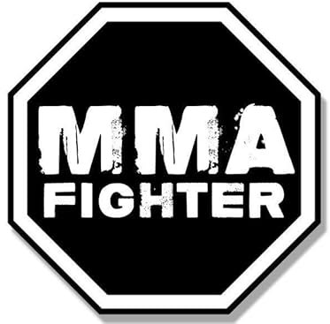 WildeBabsKLBT 11cm Hochwertiger Auto-Aufkleber Sticker Decal Autoaufkleber Aufkleber-Folie Wetterfest MMA Mixed Martial Arts Schwarz Letters F1946