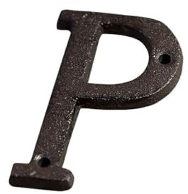 kawehiop Retro 3D Hausnummernschild aus Metall, zuverlässige und effektive Dekoration, Hausnummern, Retro 3D Schild, Metallbuchstaben für Türen, P