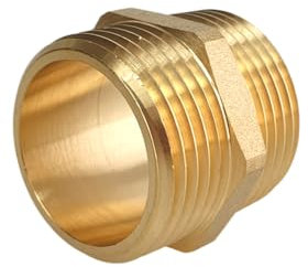 Doppelnippel 1 1/4 AG/AG Messing - 1 1/4 Zoll Außengewinde Nippel - Trinkwasser geeignet