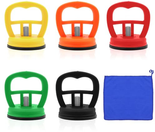 Scettar 5 Piezas Ventosa Para Coche Abolladuras, Ventosa Abolladuras Extractor, Ventosa Para Abolladuras De Coche Para Reparar Pequeñas Abolladuras En Coches, Teléfonos Móviles, Cristales, Azulejos