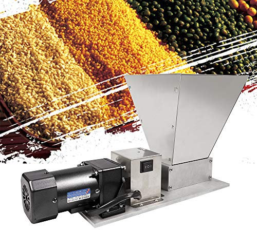 czyuRachel Mulino elettrico per cereali, 75 rpm, tritatutto elettrico per cereali, con potente motore elettrico da 60 W, portata 20 kg/H, mulino con lama affilata in acciaio inox e 4 tramoggie, Dy368