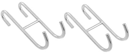 PartyKindom 2pcs Unique s Shape Over Door Hooks Stainless Steel Door Hanger Key Hangers for Wall Bend Hook Hanging Decorative for Home