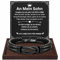 TERRISHE Geschenk für Männer Herren Armband Schwarzes Lederarmband für Papa Sohn mit Gravur Weihnachten Abschlus Geburtstag Geschenk für Männer Jungen