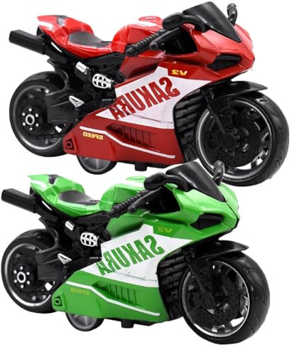 LGWJHCY juguete de moto, 2 piezas, modelo de motocicleta de alta simulación, el modelo perfecto para niños mayores de 3 años, juguetes para niños con múltiples funciones