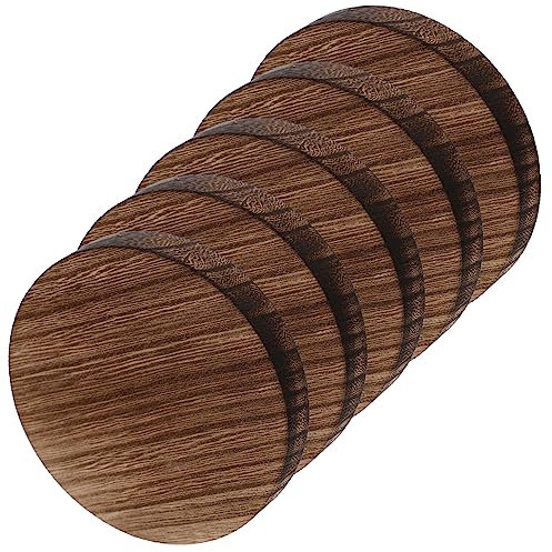 Anneome 5stücke Unbearbeitete Runde Holzscheiben Aus Natürlichem Massivholz Leicht Karbonisiert Als Bastelplatten Und Ausstellungsständer Für Diy Und Dekoration