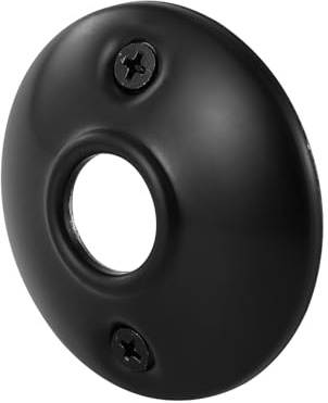 newliplace Lot de 2 rosaces rondes vintage pour poignée de porte - Noir mat classique