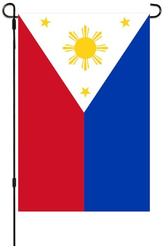 Die Philippinen-Flagge, kleine Mini-Gartenflaggen, 30,5 x 45,7 cm, doppelseitig, wetterbeständig, für Outdoor-Dekoration (Philippinen)