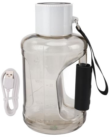 Botella de agua de hidrógeno, 1,5 L, diseño portátil de gran capacidad, 5 W, 1200 mAH, electrólisis rápida, carga USB