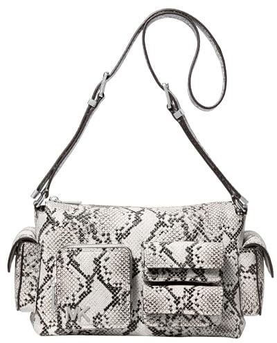 Michael Kors Damen Dakota Medium Pocket Shoulder Bag Schulterhandtasche, Aluminum