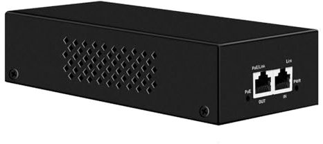 Ztyuav 2,5 G PoE++ Injector 90 W Non-PoE zu PoE Adapter mit 2 RJ-45-Ports – 100/1000/2500 Mbps, IEEE 802.3af/at/bt konform, Plug & Play, Entfernung bis zu 100 Meter, Schwarz