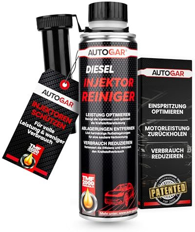 AUTOGAR® Diesel Injektor Reiniger 250ml - Reinigt Einspritzdüsen & senkt Verbrauch - Für ruhigen Motorlauf & mehr Leistung - Schutz vor Verkokung - Additiv für alle Diesel & Turbomotoren