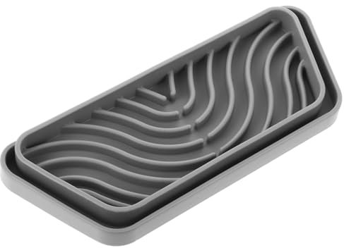 PartyKindom Tropfschale tropfen Wasser Tablett Kühlschrank Auffangwanne Tropfschutz Kühlschrank Tropfauffangschale Kühlschrank Tropfpfanne Kühlschrank -Tropfablettungssammler Kieselgel Grau