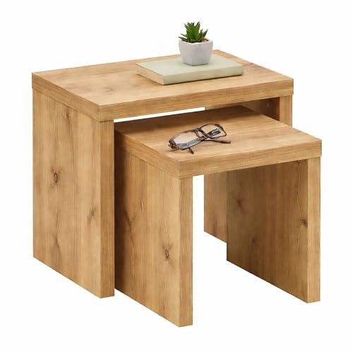 FURNARO Beistelltische Twix Couchtisch in asteiche (Artisan) B/H/T: 31x31x30 cm
